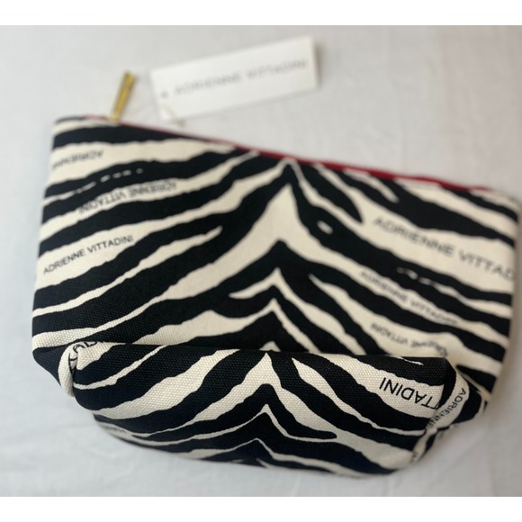 Adrienne Vittadini Handbags - Adrienne Vittadini Zebra Print Cosmetic Makeup Bag Pouch Travel Organizer NWT